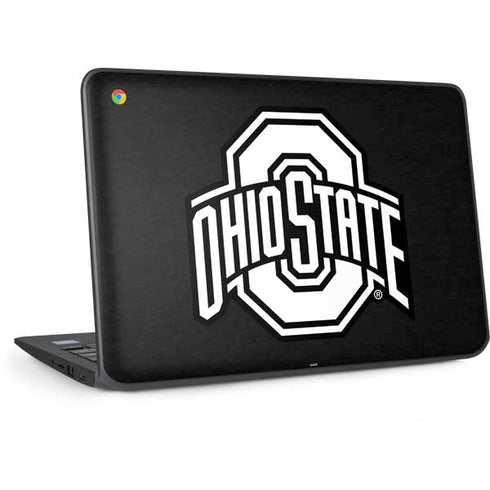 Ohio State University OSU Black HP Chromebook Skin