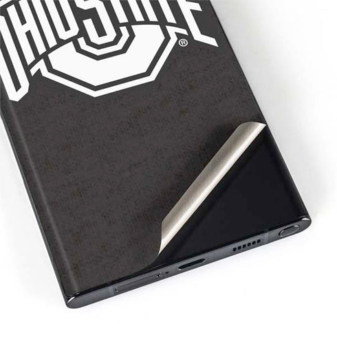 Ohio State University OSU Black Galaxy S22 Ultra Skin