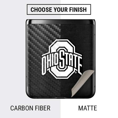 Ohio State University OSU Black Galaxy Z Flip Skin