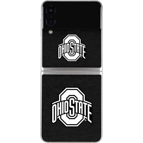 Ohio State University OSU Black Galaxy Z Flip3 5G Skin