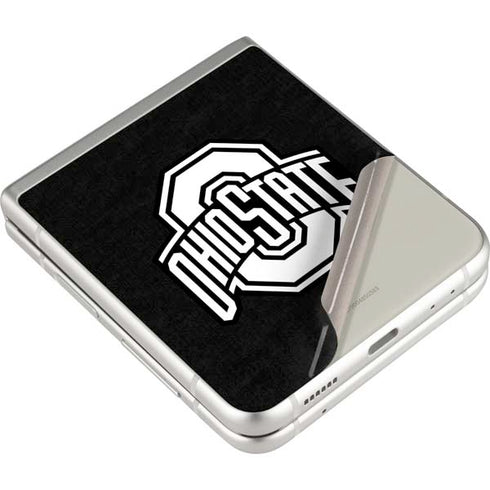 Ohio State University OSU Black Galaxy Z Flip3 5G Skin