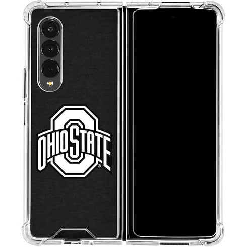 Ohio State University OSU Black Galaxy Z Fold4 5G Clear Case