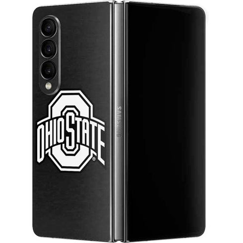 Ohio State University OSU Black Galaxy Z Fold4 5G Skin