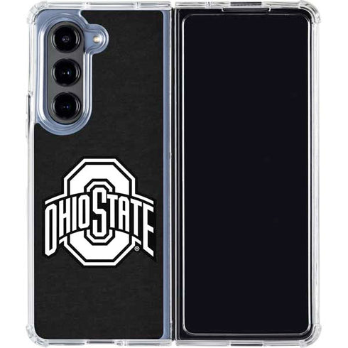 Ohio State University OSU Black Galaxy Z Fold5 5G Clear Case