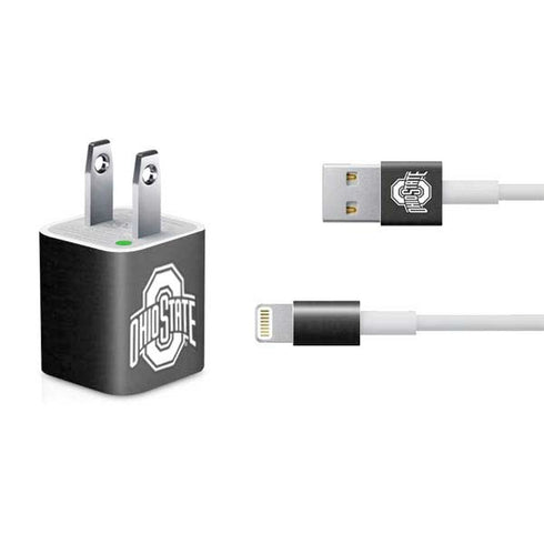 Ohio State University OSU Black iPhone Charger (5W USB) Skin