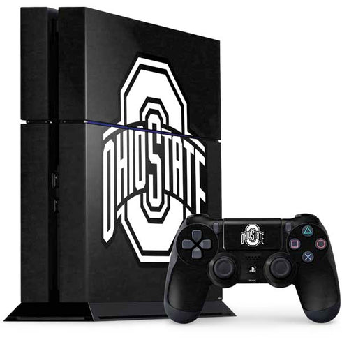 Ohio State University OSU Black PS4 Console and Controller Bundle Skin