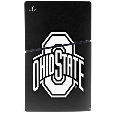 Ohio State University OSU Black PS5 Slim Digital Edition Bundle Skin