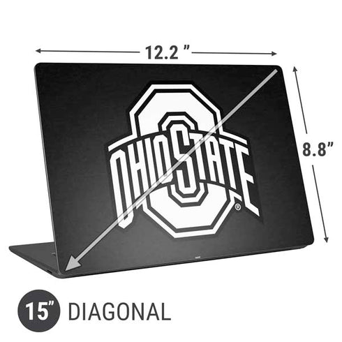 Ohio State University OSU Black Universal Laptop 15in (12.2 x 8.8in) Skin