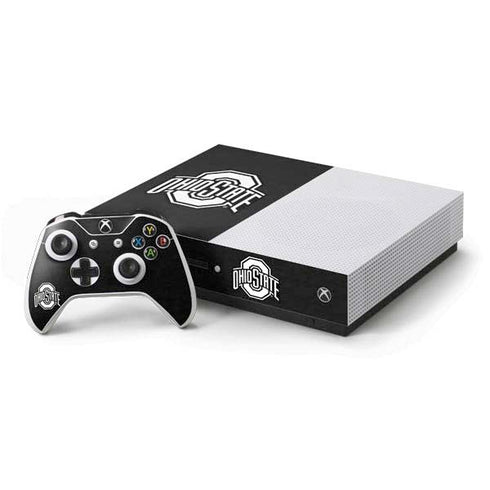 Ohio State University OSU Black Xbox One S Console and Controller Bundle Skin