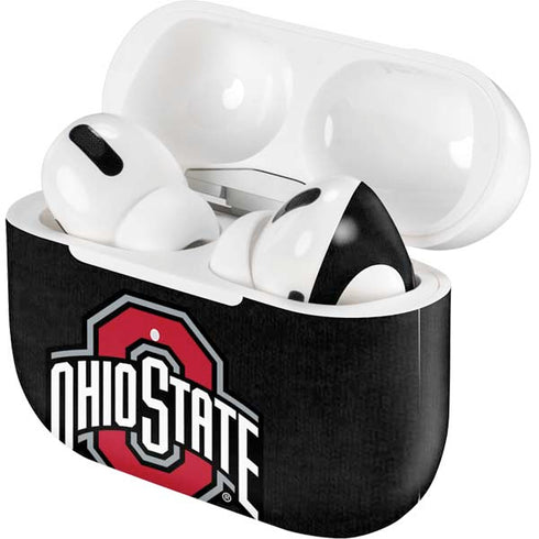 Ohio State University OSU Buckeyes Black Apple AirPods Pro Skin