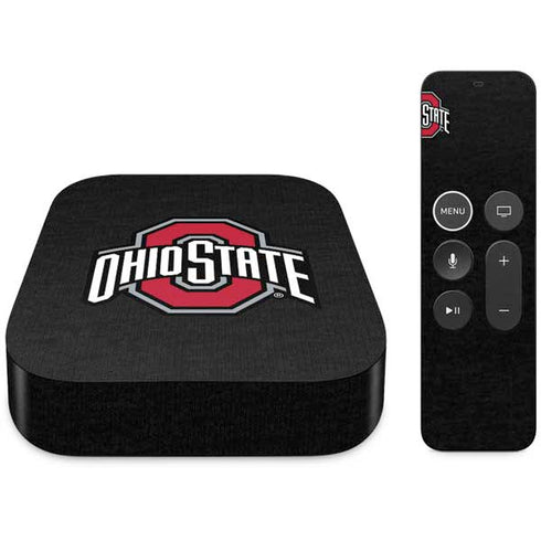 Ohio State University OSU Buckeyes Black Apple TV Skin