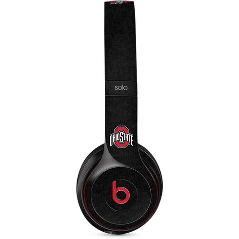 Ohio State University OSU Buckeyes Black Beats Solo 2 Wireless Skin