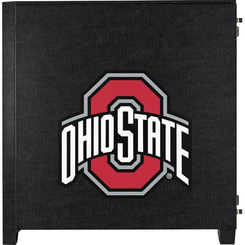 Ohio State University OSU Buckeyes Black Corsair 4000D Tempered Glass Mid-Tower ATX Case Skin