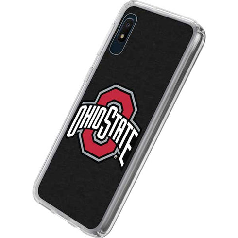 Ohio State University OSU Buckeyes Black Galaxy A10e Clear Case