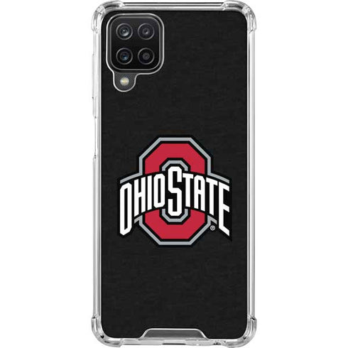 Ohio State University OSU Buckeyes Black Galaxy A12 Clear Case