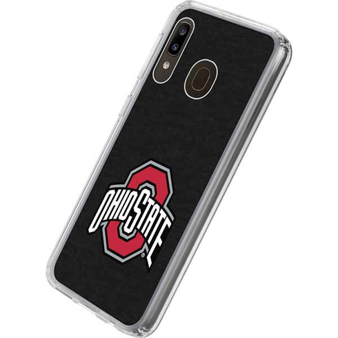 Ohio State University OSU Buckeyes Black Galaxy A20 Clear Case