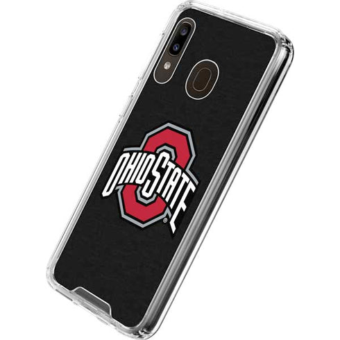 Ohio State University OSU Buckeyes Black Galaxy A30 Clear Case