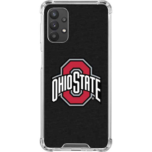 Ohio State University OSU Buckeyes Black Galaxy A32 5G Clear Case