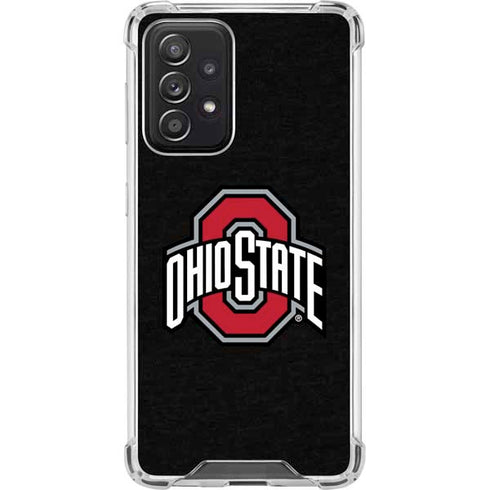 Ohio State University OSU Buckeyes Black Galaxy A52 5G Clear Case