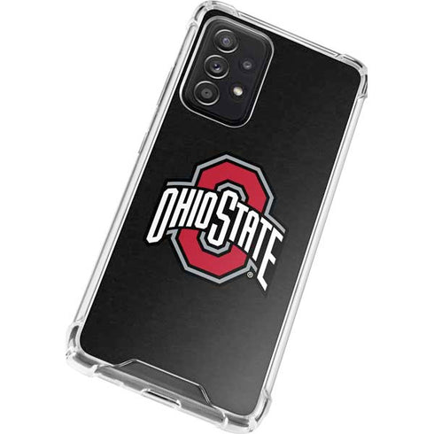 Ohio State University OSU Buckeyes Black Galaxy A52 5G Clear Case