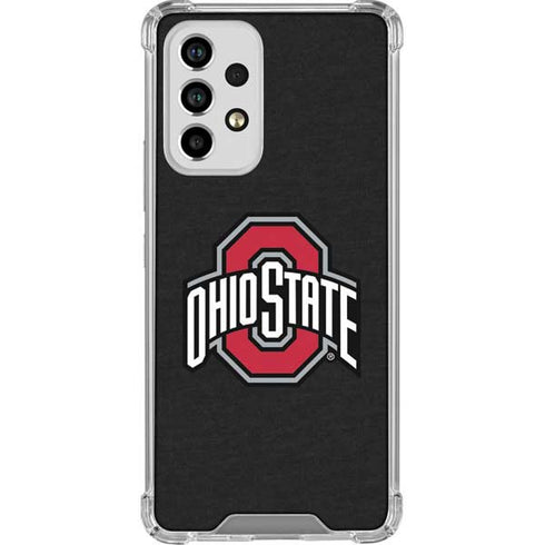 Ohio State University OSU Buckeyes Black Galaxy A53 5G Clear Case