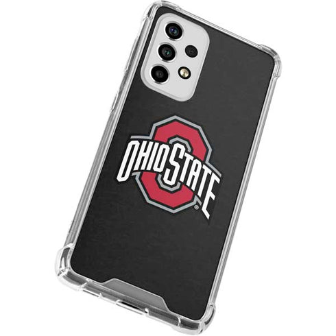 Ohio State University OSU Buckeyes Black Galaxy A53 5G Clear Case