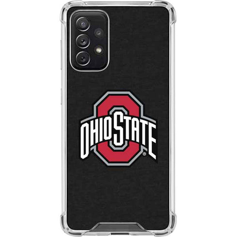 Ohio State University OSU Buckeyes Black Galaxy A72 5G Clear Case
