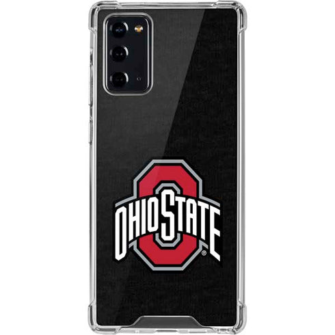 Ohio State University OSU Buckeyes Black Galaxy Note20 5G Clear Case