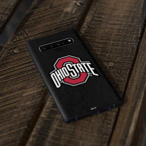 Ohio State University OSU Buckeyes Black Galaxy S10 Plus Skin
