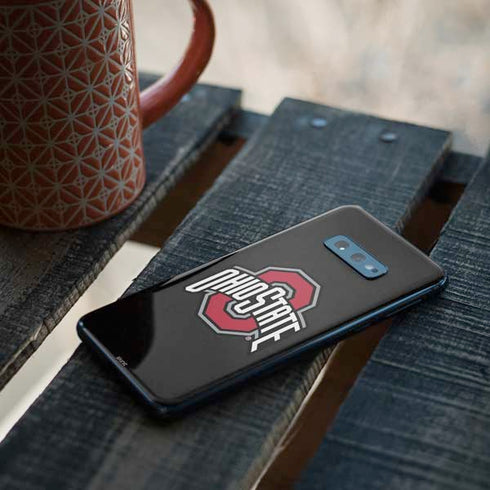 Ohio State University OSU Buckeyes Black Galaxy S10e Skin