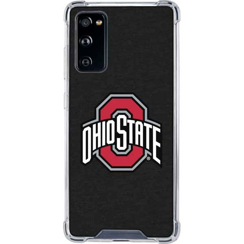 Ohio State University OSU Buckeyes Black Galaxy S20 FE Clear Case