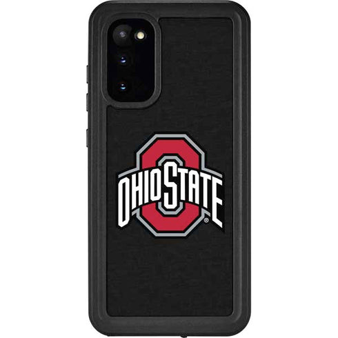 Ohio State University OSU Buckeyes Black Galaxy S20 Waterproof Case