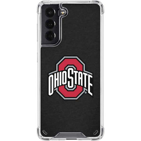 Ohio State University OSU Buckeyes Black Galaxy S21 5G Clear Case
