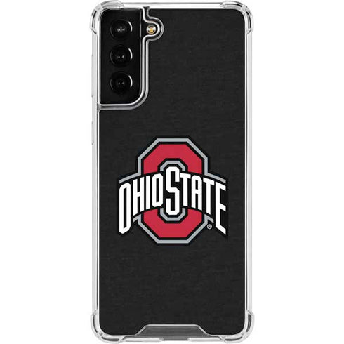 Ohio State University OSU Buckeyes Black Galaxy S21 FE Clear Case