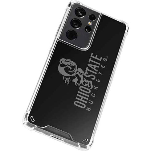 Ohio State University OSU Buckeyes Black Galaxy S21 Ultra 5G Clear Case