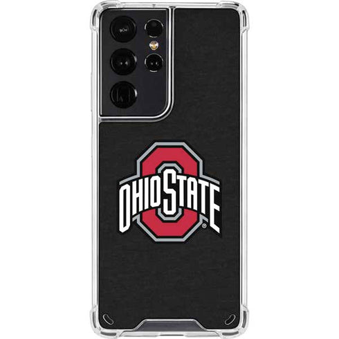 Ohio State University OSU Buckeyes Black Galaxy S21 Ultra 5G Clear Case