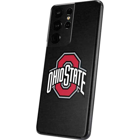 Ohio State University OSU Buckeyes Black Galaxy S21 Ultra 5G Skin