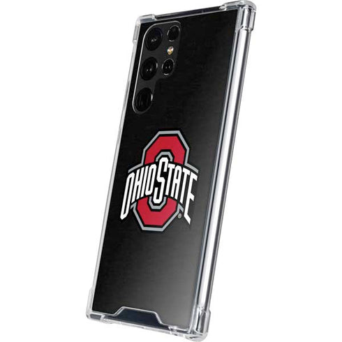 Ohio State University OSU Buckeyes Black Galaxy S22 Ultra Clear Case