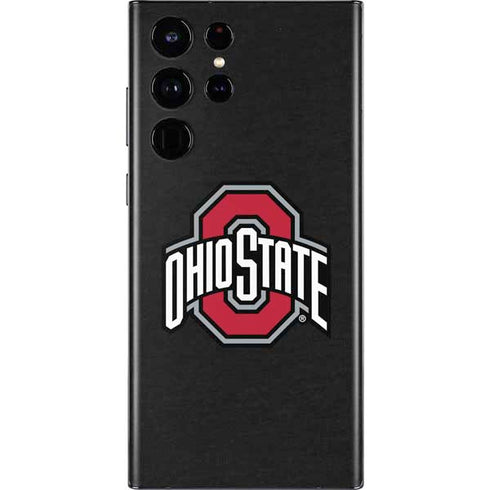 Ohio State University OSU Buckeyes Black Galaxy S22 Ultra Skin