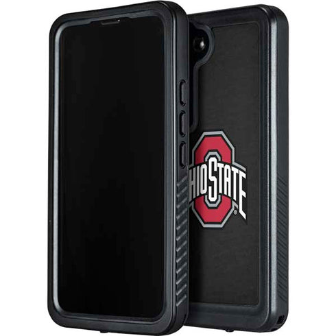 Ohio State University OSU Buckeyes Black Galaxy S23 Plus Waterproof Case