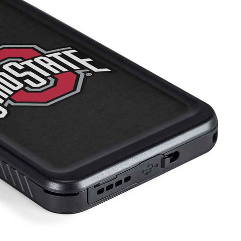 Ohio State University OSU Buckeyes Black Galaxy S23 Plus Waterproof Case