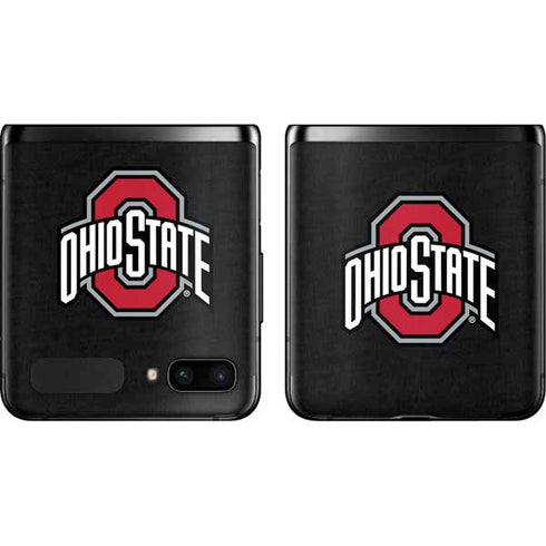 Ohio State University OSU Buckeyes Black Galaxy Z Flip Skin