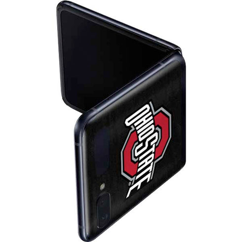 Ohio State University OSU Buckeyes Black Galaxy Z Flip Skin