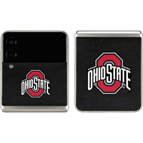 Ohio State University OSU Buckeyes Black Galaxy Z Flip3 5G Skin