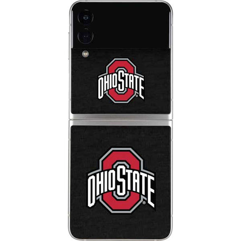 Ohio State University OSU Buckeyes Black Galaxy Z Flip4 5G Skin