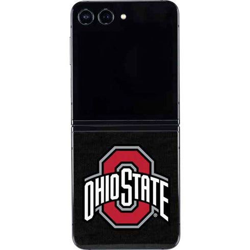 Ohio State University OSU Buckeyes Black Galaxy Z Flip5 5G Skin