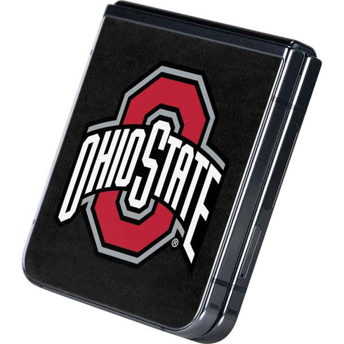 Ohio State University OSU Buckeyes Black Galaxy Z Flip5 5G Skin