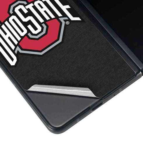 Ohio State University OSU Buckeyes Black Galaxy Z Fold4 5G Skin