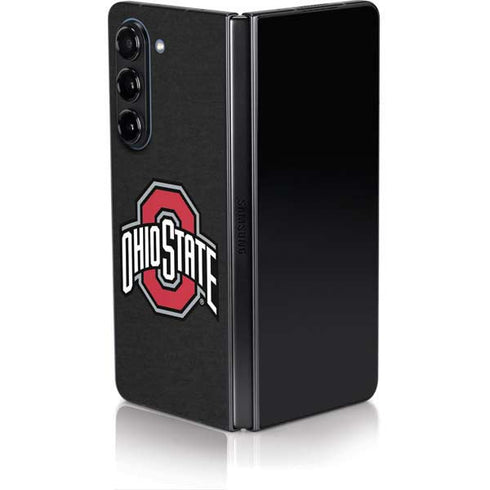 Ohio State University OSU Buckeyes Black Galaxy Z Fold5 5G Skin