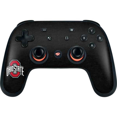 Ohio State University OSU Buckeyes Black Google Stadia Controller Skin